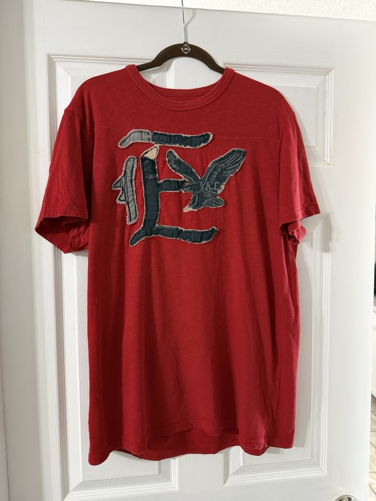 Vintage American Eagle Outfitters Mens Size XL Red Graphic Logo Tshirt Y2K