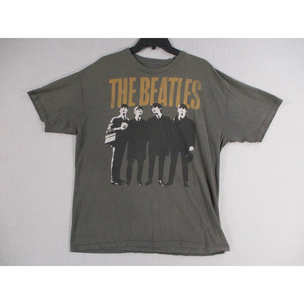 The Beatles Grey Iconic Retro Graphic Tee T-Shirt Men Size XL