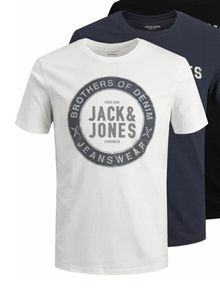 JACK AND JONES Logo Crew Neck T-Shirt X-Large, CLOUD DANCER gallery