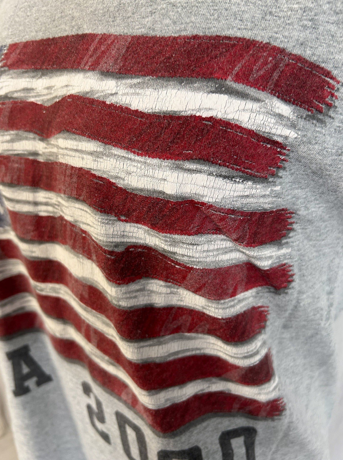 Vintage Y2K American Flag T Shirt Sz L 2000 Millennium Biker Patriotic Sonoma gallery