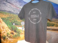 T-Shirt Zero Motorcycles Small Unisex Grey Heather Electric 100% Electric NWT L8