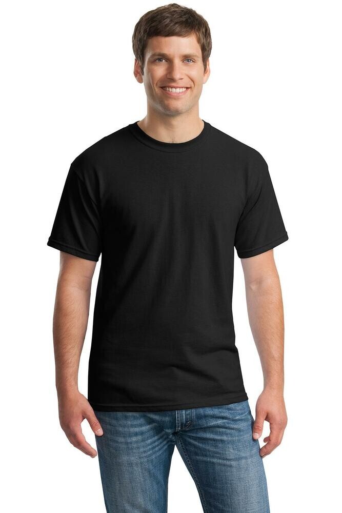 NEW LARGE Black Gildan Heavy Cotton 100% Cotton T-shirt G500 G5000 gallery