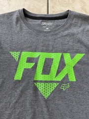 Fox Tech Racing Men’s Short Sleeve T-Shirt Gray Graphic Medium Sports Dirt Tee