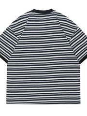 Men’s Classic Striped Cotton Crew Neck T-Shirt