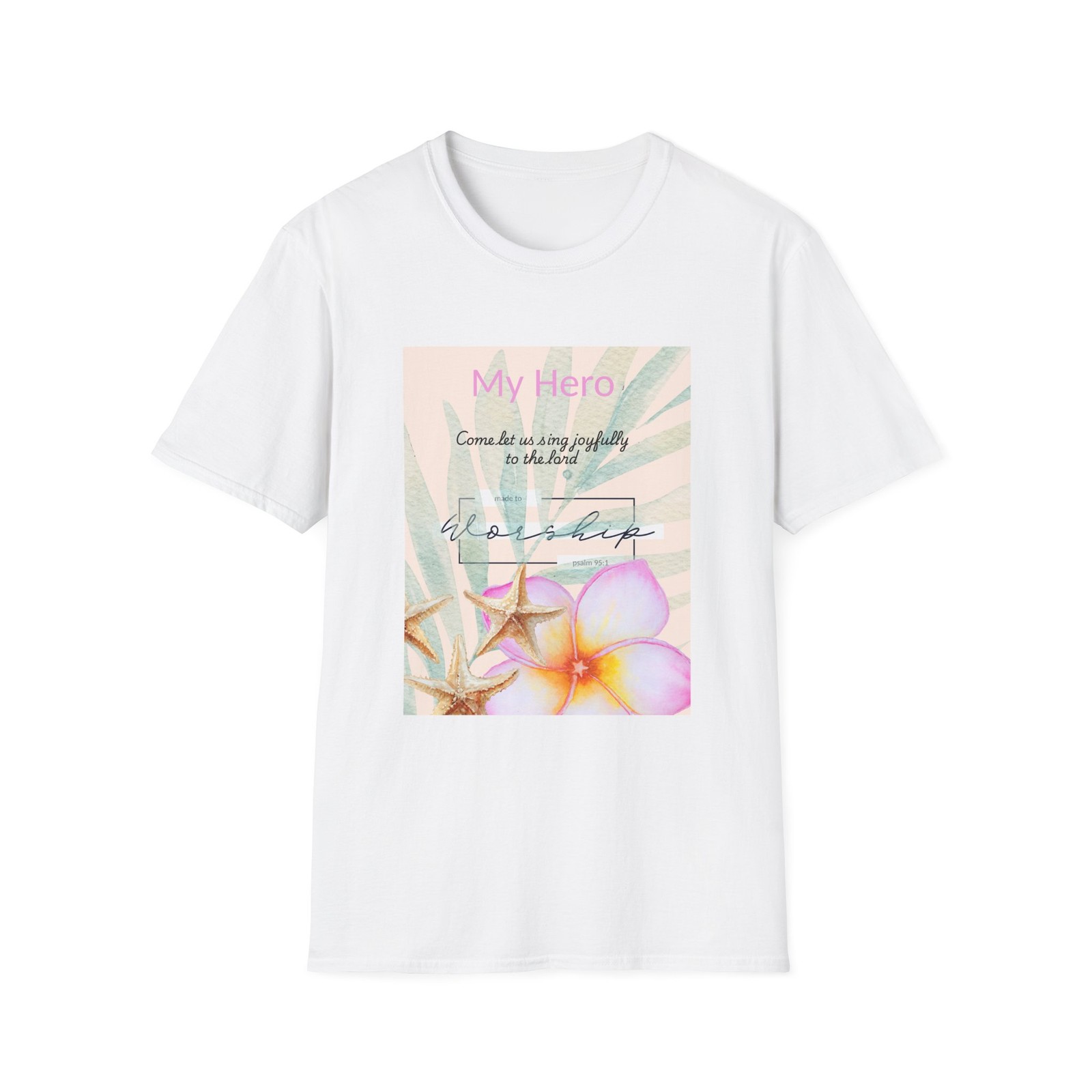 My Hero Floral Tribute T-Shirt | Plumeria Palm Design gallery