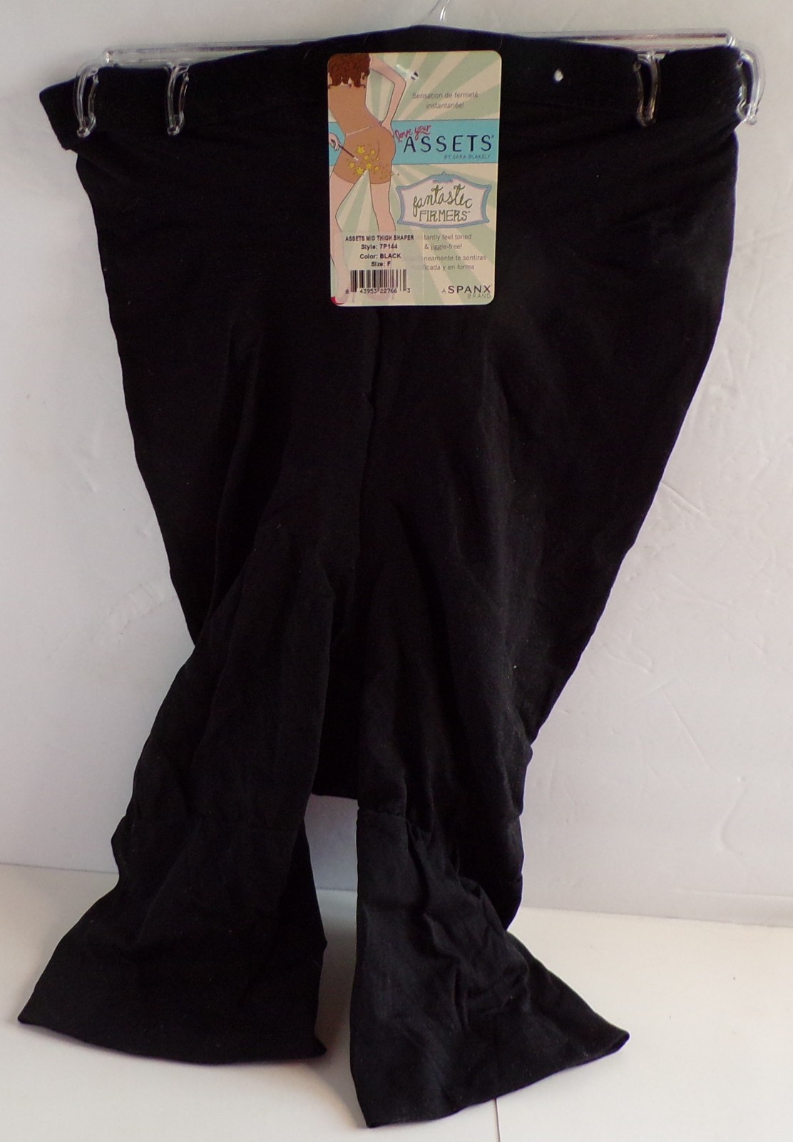 Spanx Assets Mid Thigh Shaper Butt Firmer Size F 2X Black Plus Size