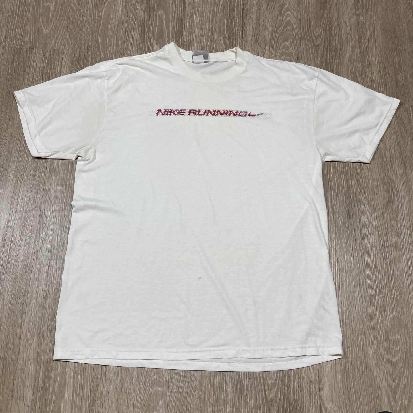 Nike Shirt L 90s 00s Y2k Running Swoosh Athletic Active-wear Gym Work-out Tee