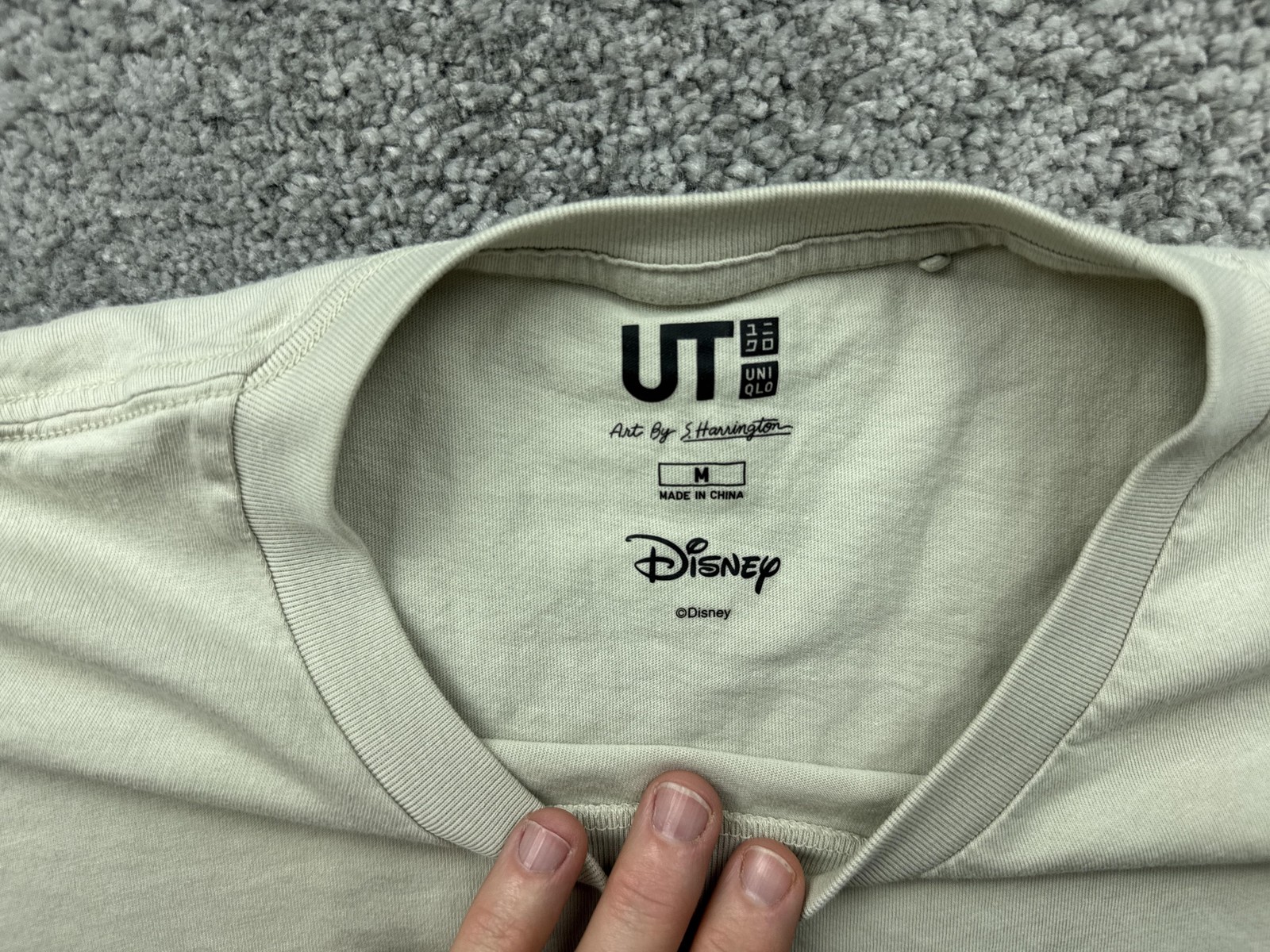 Uniqlo Shirt Mens Medium Green Mickey Mouse Steven Harrington Graphic gallery