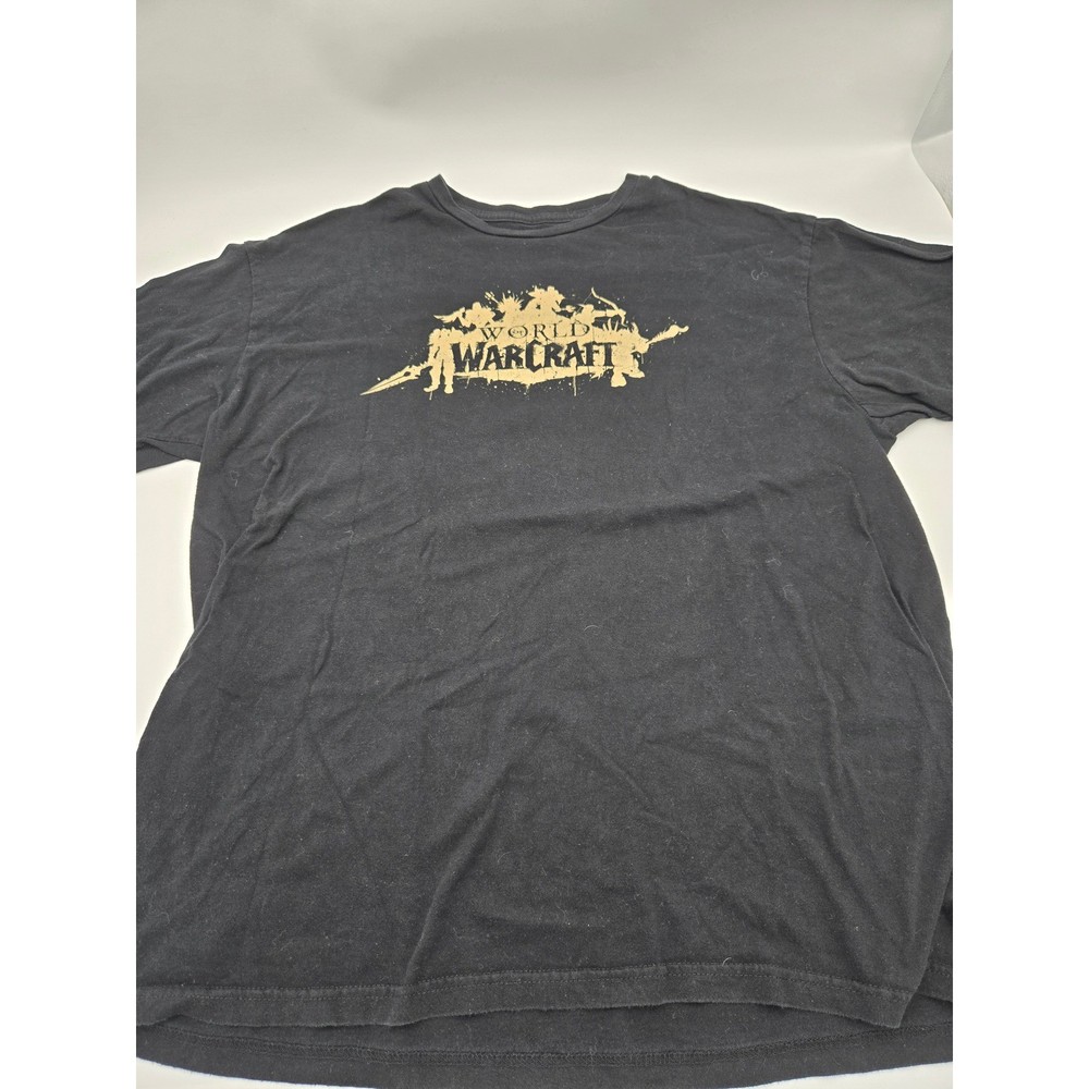 Blizzard World Warcraft Graphic T-Shirt Mens XL 15th Anniversary W15 Black Gold