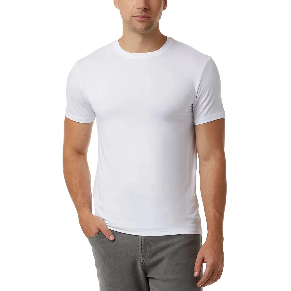 32 Degrees Cool Men's 3 Pack Short Sleeve Crew Neck Shirt, White, Size XL gallery