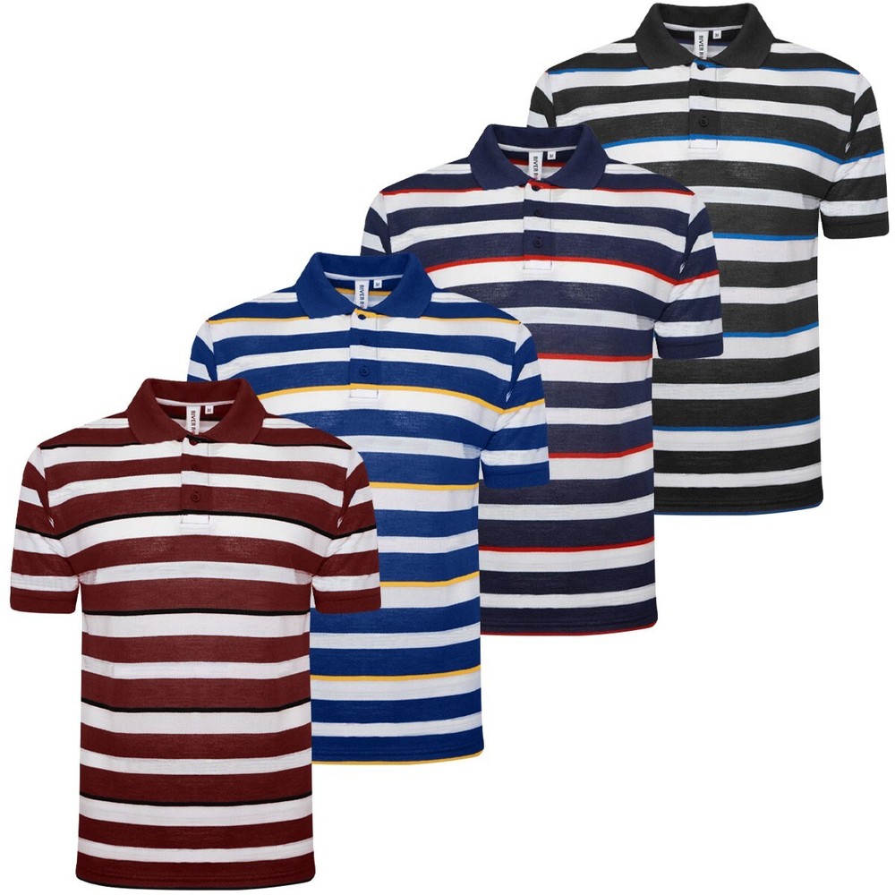 4/6 Pack Mens Polo Shirt Multipack Set Short Sleeve Pique T-Shirt Brand New Top