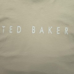 Ted Baker Mens Shirt Medium Beige Logo Graphic Tee Cotton Casual Gym Crewneck M