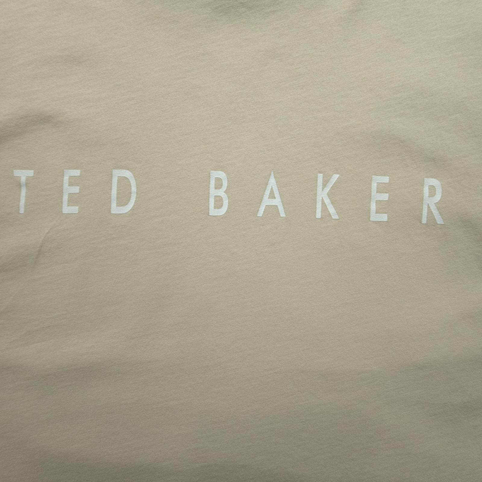 Ted Baker Mens Shirt Medium Beige Logo Graphic Tee Cotton Casual Gym Crewneck M gallery