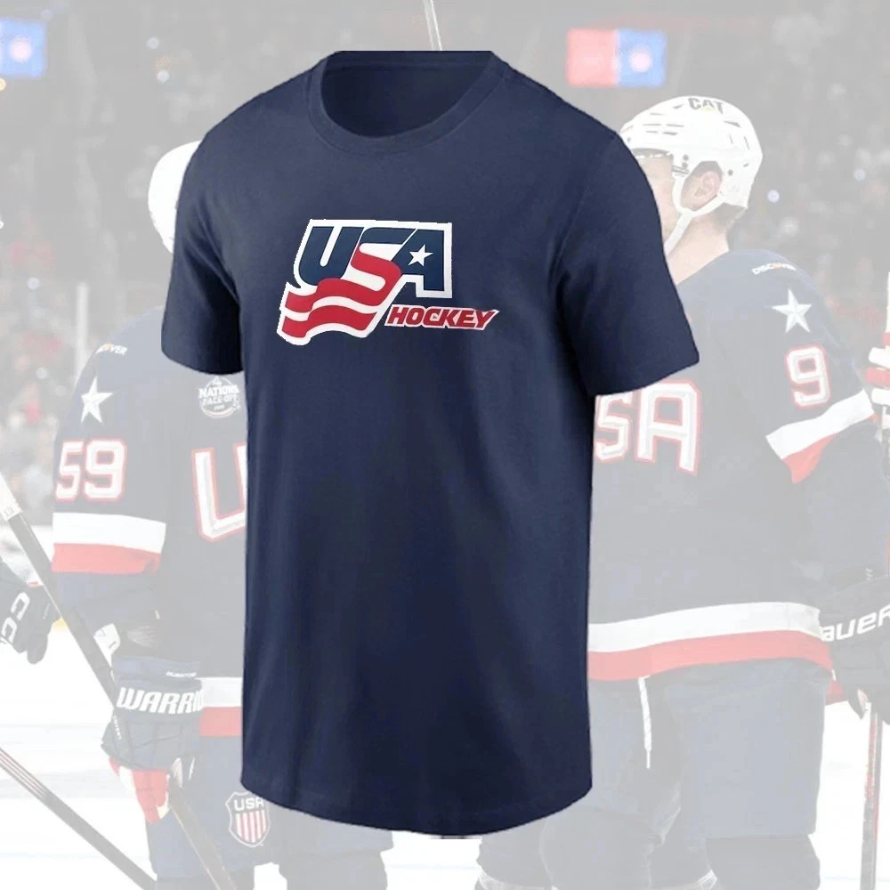 (Navy Blue) USA Hockey 2026 T-Shirt USA Size S - 4XL gallery