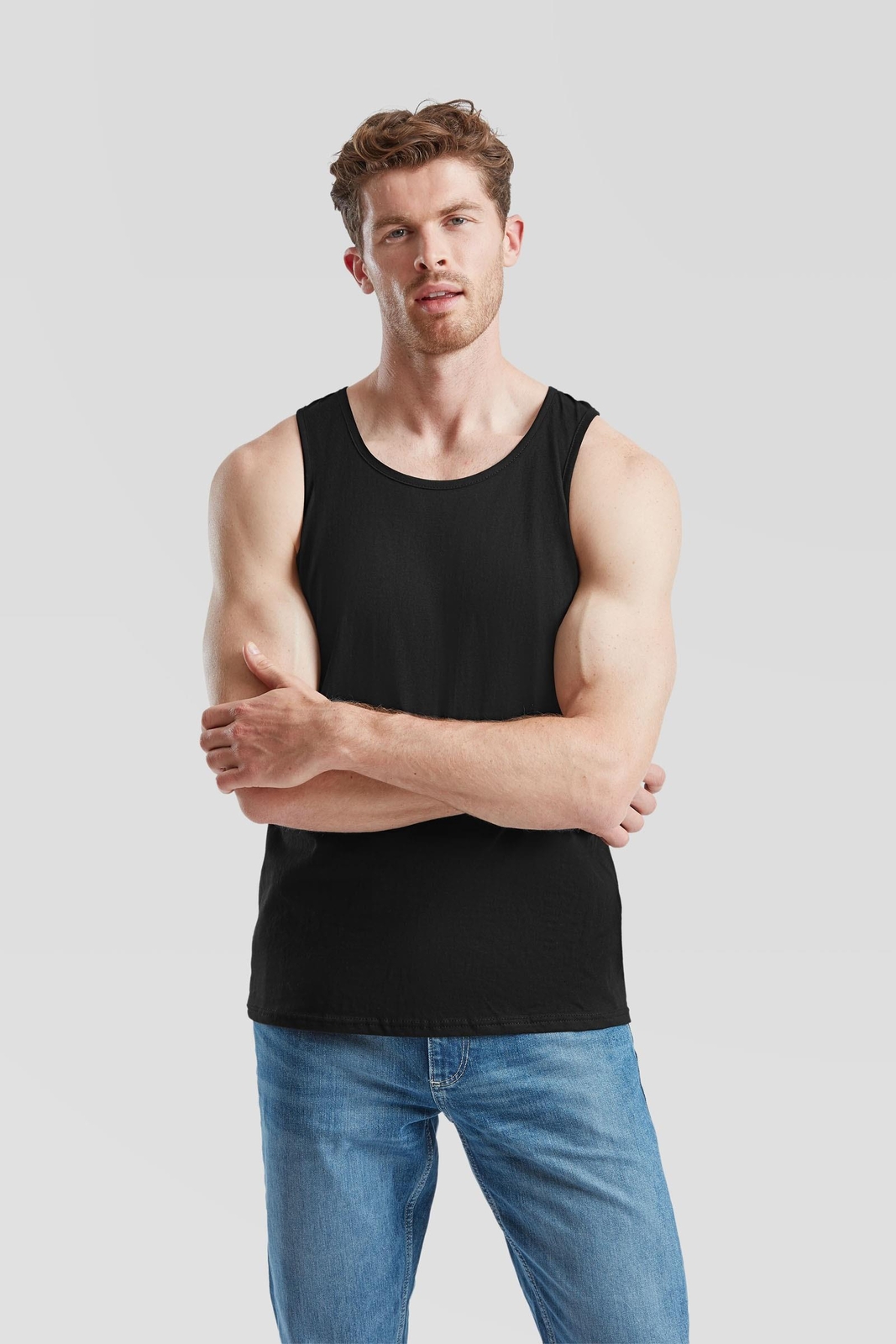 Fruit of the Loom Mens Athletic Vest – 100% Cotton Gym Sports Summer Tank Top