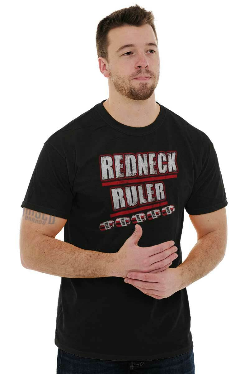 Redneck Funny Drinking Beer Drunk Joke Gift Mens Casual Crewneck T Shirts Tees gallery