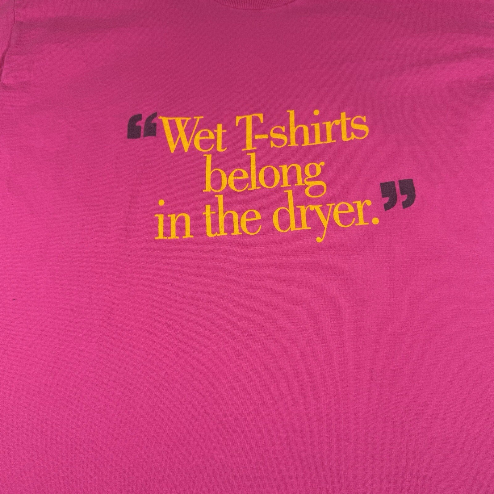 Vintage Fruit of the Loom Shirt Adult Extra Large Pink Made in USA Humor Mens gallery