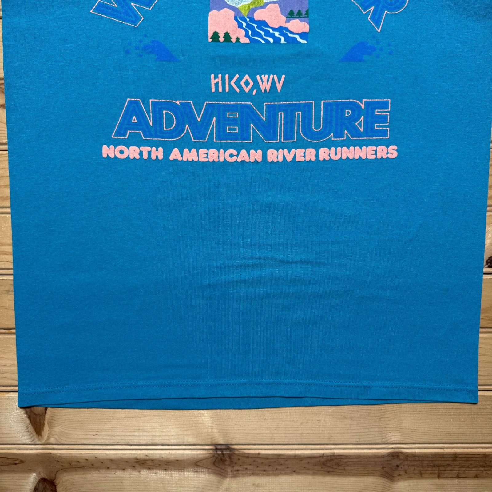 Vintage 80s Whitewater Adventure Hico West Virginia River Tank Top Shirt - Large gallery
