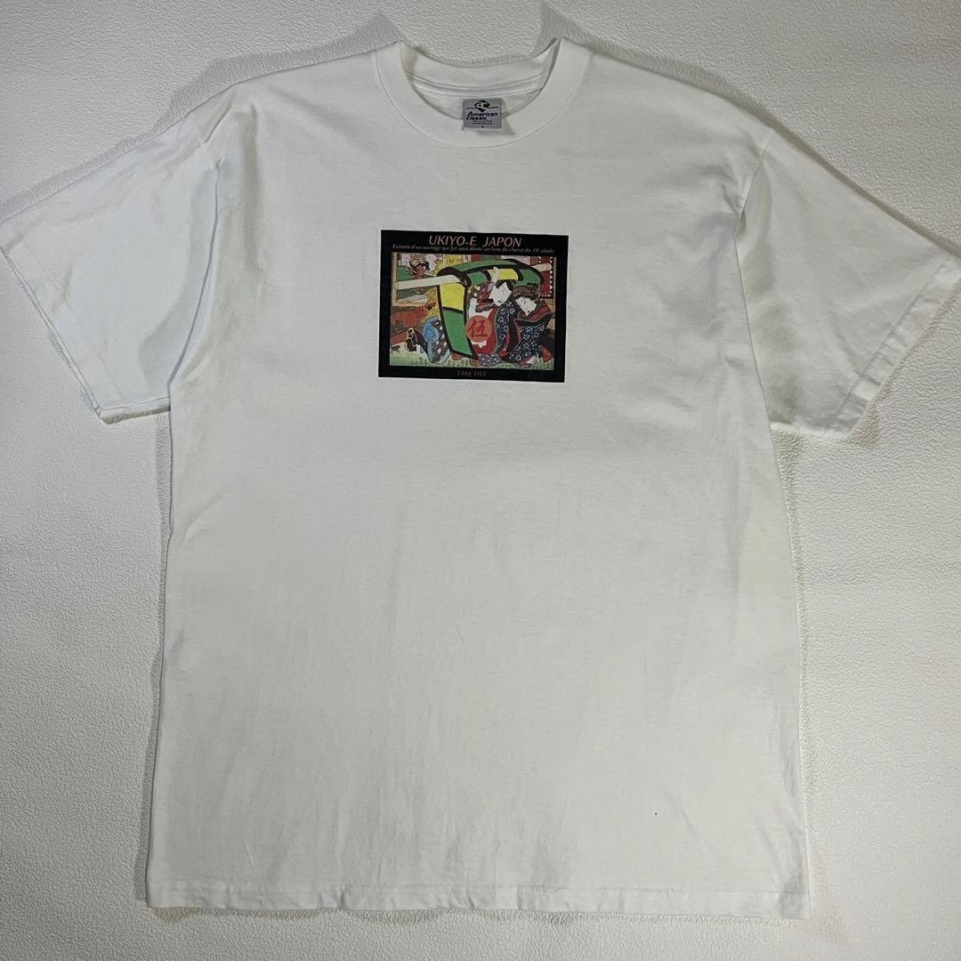 90s-00s Ukiyo-e Art T-Shirt Made in USA Japanese Woodblock Print Vintage L gallery