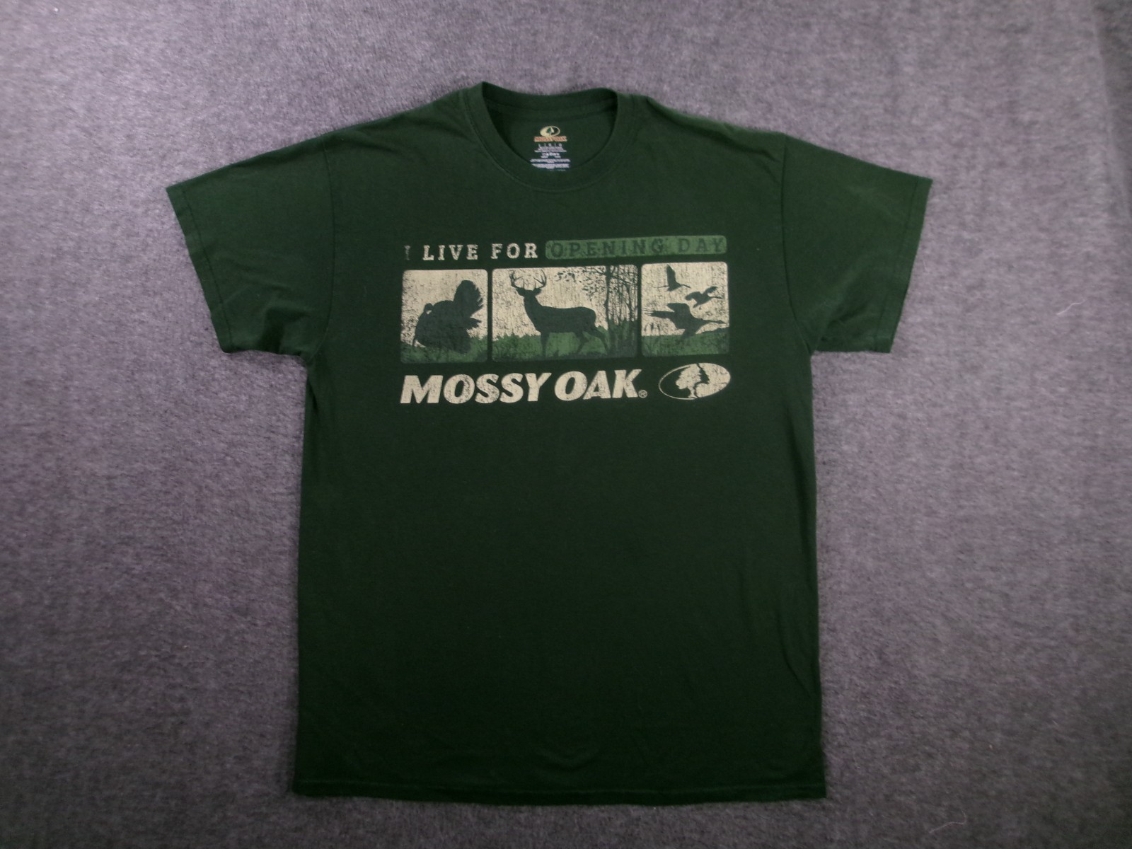 Mossy Oak Shirt Men Large Green Live For Opining Day Hunting Outdoor Causal Camp