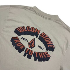 Volcom Stone Men’s Graphic T-Shirt “True To This” Y2K Beige Size M Cotton