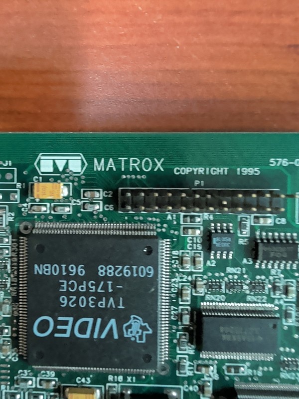 Vintage MATROX 576-04 REV. A PCI VIDEO CARD with 578-00 REV. B MEMORY M0DULE