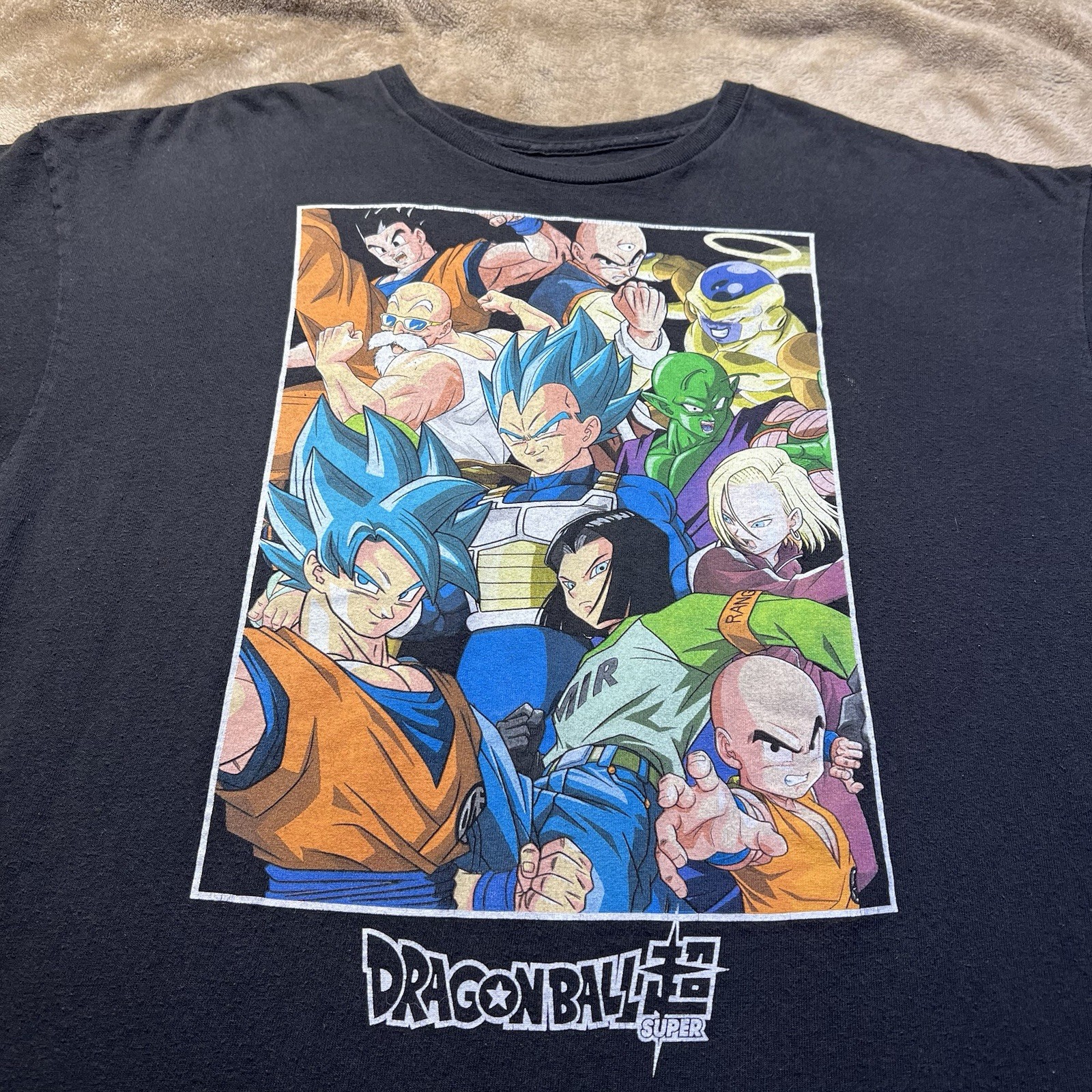 Dragon Ball Z Tee 2XL Faded Black Goku Vegeta Graphic Shirt gallery