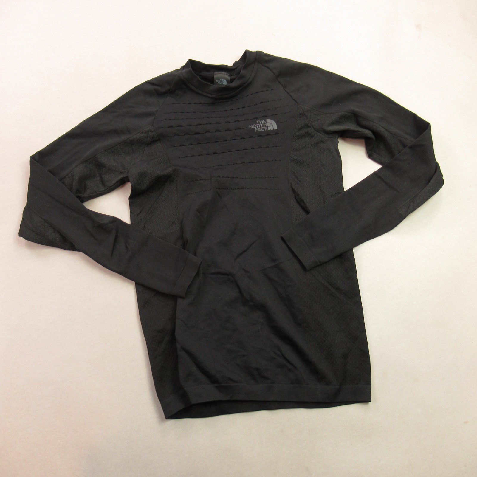 North Face Shirt Mens Small Long Sleeve Crew Neck Black Casual Pullover gallery
