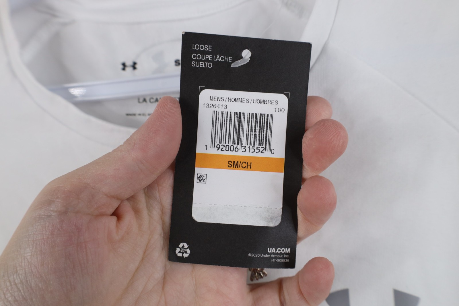 New Under Armour Mens Small 100 Mile Challenge Running Jogging Gym T-Shirt White gallery