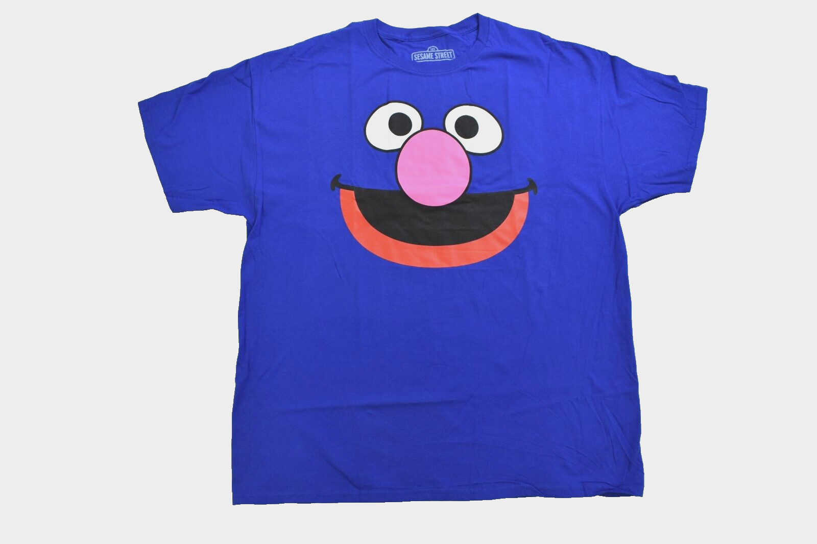 Sesame Street Mens Grover Is Me Big Face Funny Blue Shirt NWT Large gallery
