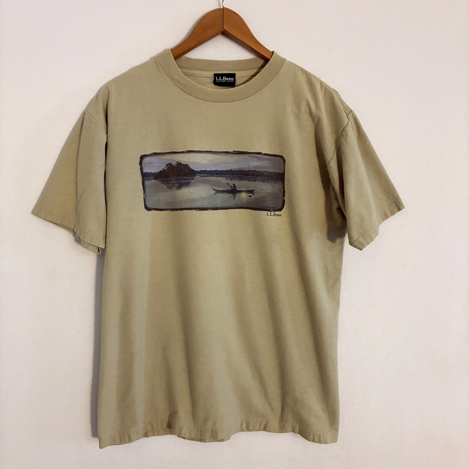 Vintage LL Bean Outdoor Graphic Shirt Mens Size L Heavyweight Nature Tee READ