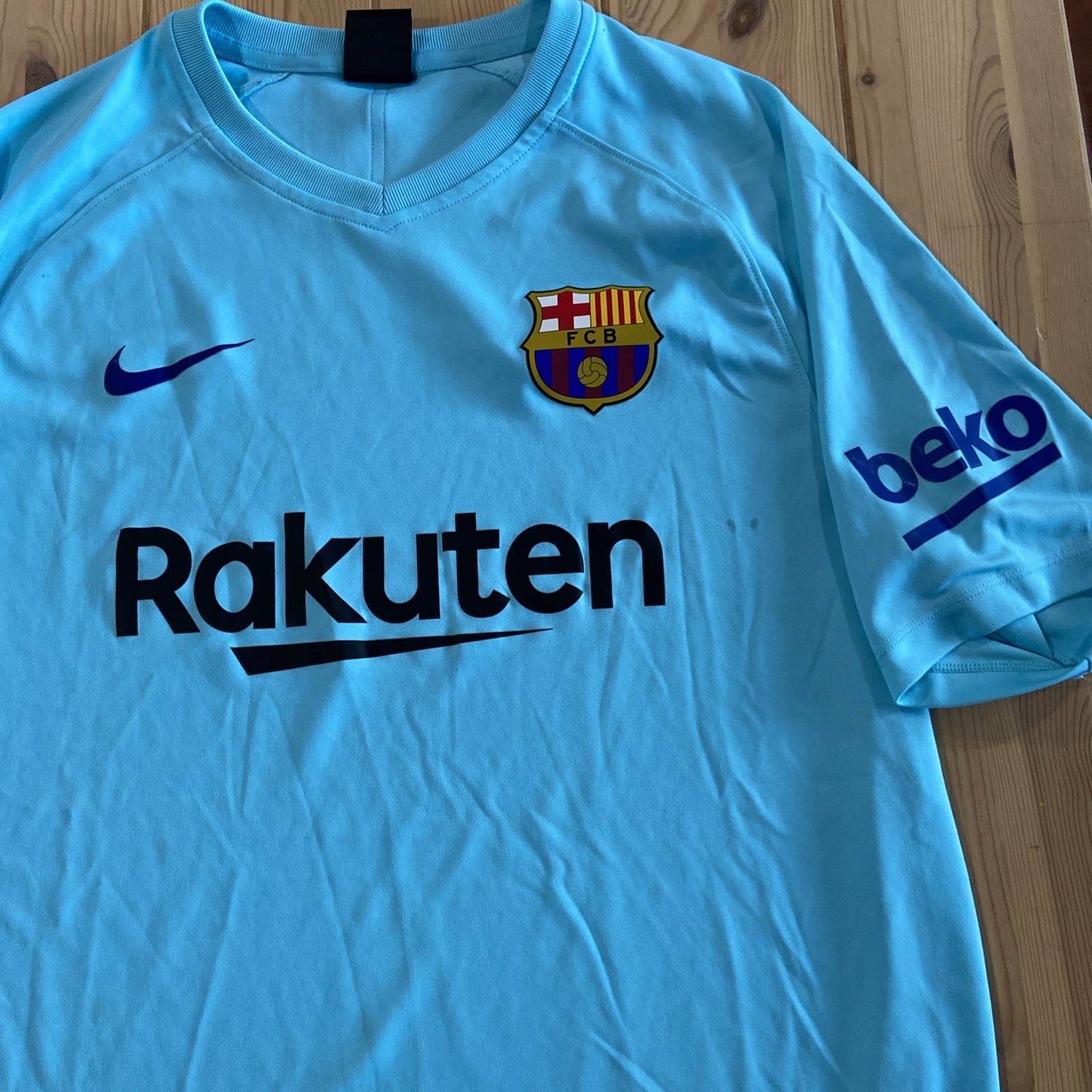 Nike FC Barcelona 2017/18 Third Jersey Blue Orbit L 847237-484 Rakuten Shirt gallery