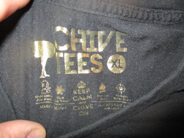 Black KEEP CALM CHIVE ON Pint Of Beer Logo T Shirt Large Poly Cotton Blend gallery