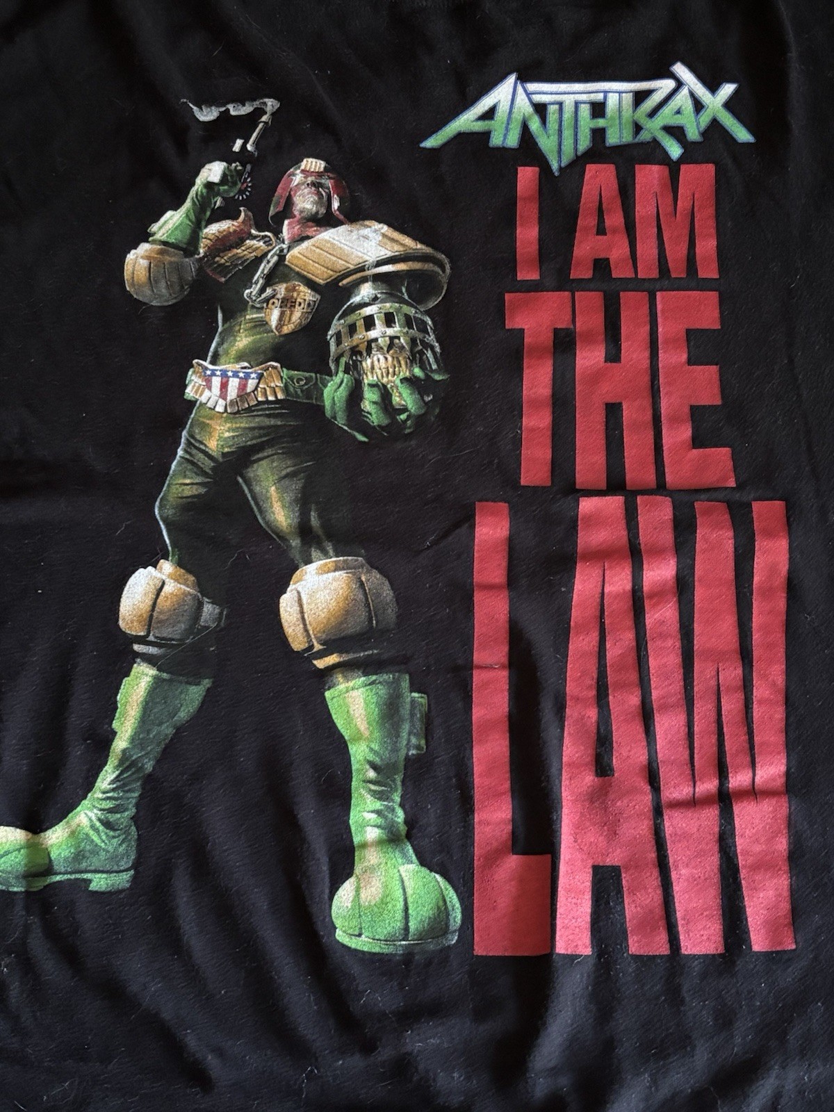 Anthrax I am the Law T-Shirt Black Men’s Size 2XL Gilden Soft Style gallery