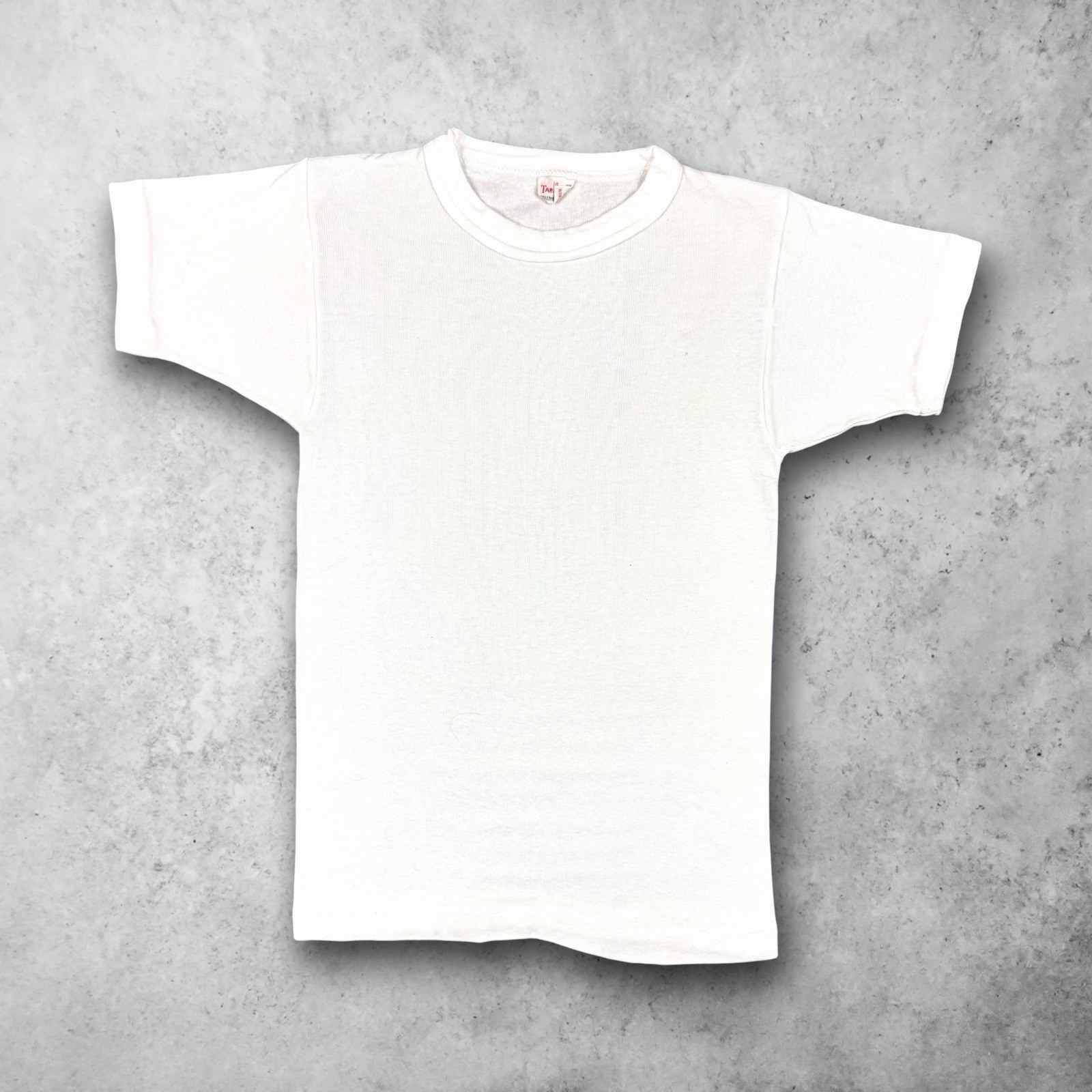 NEW Vintage 50s Tarleton Combed Cotton Workwear Blank White T-Shirt Size 14 gallery