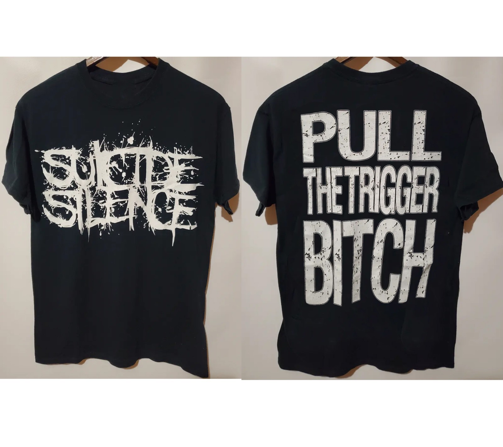 Vintage Suicide Silence Pull The Trigger Btch Band reprint T-Shirt gallery