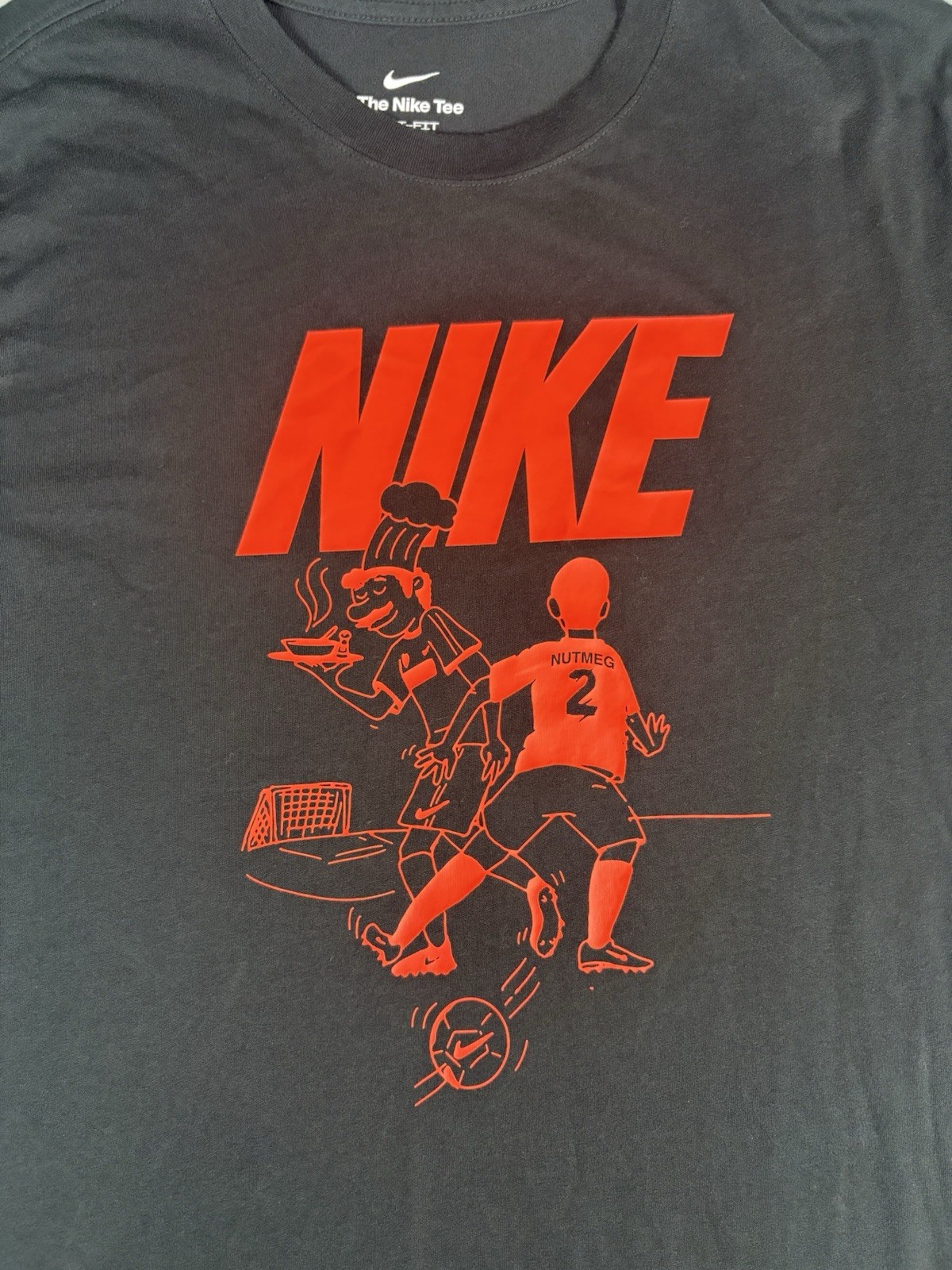 Nike Dri-FIT Soccer Graphic T-Shirt Mens Large Black Red Short Sleeve Tee gallery
