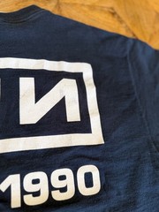 VINTAGE 1990 NINE INCH NAILS PRETTY HATE MACHINE NIN BAND TOUR SHIRT LARGE 1990