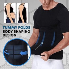 Fajas Para Hombres Reductora De Hombre Mens Body Shaper Abdomen Control T Shirt