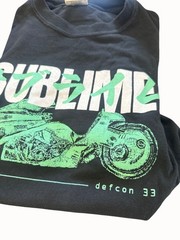 Sublime Security Defcon 33 Akira Motorcycle Japanese Anime Black T-Shirt M