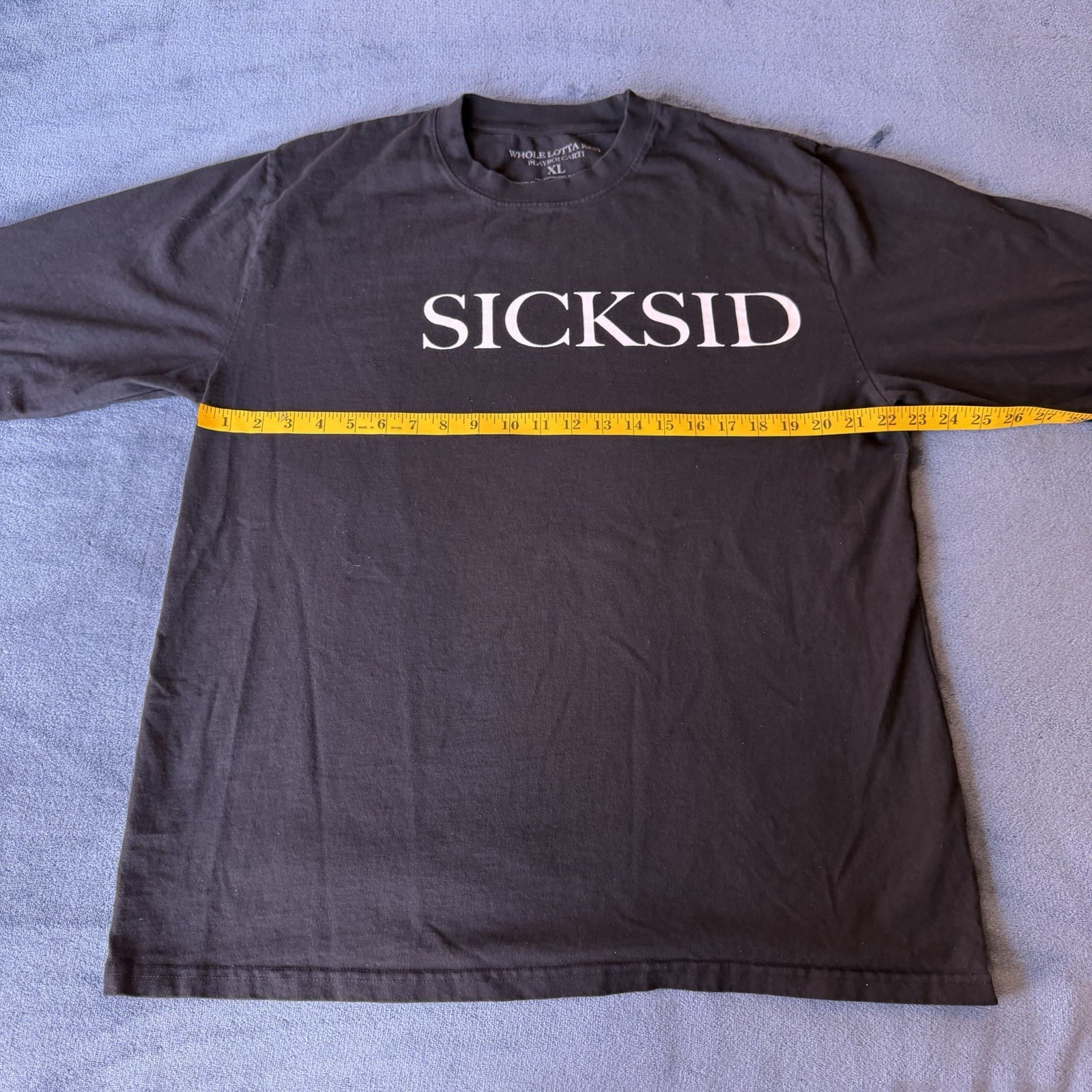 Playboi Carti Red Sicksid Long Sleeve Black Logo Shirt XL gallery