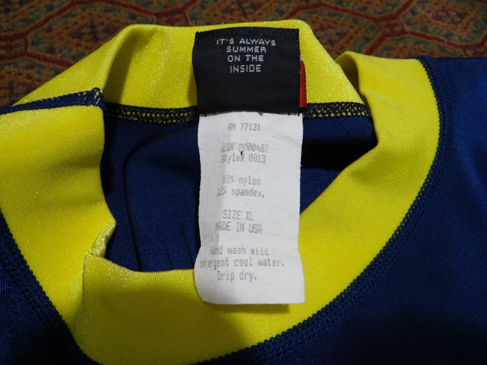 Vintage 80's O'Neill 52 Surfing Shirt Size XL Nylon/Spandex Made In USA gallery