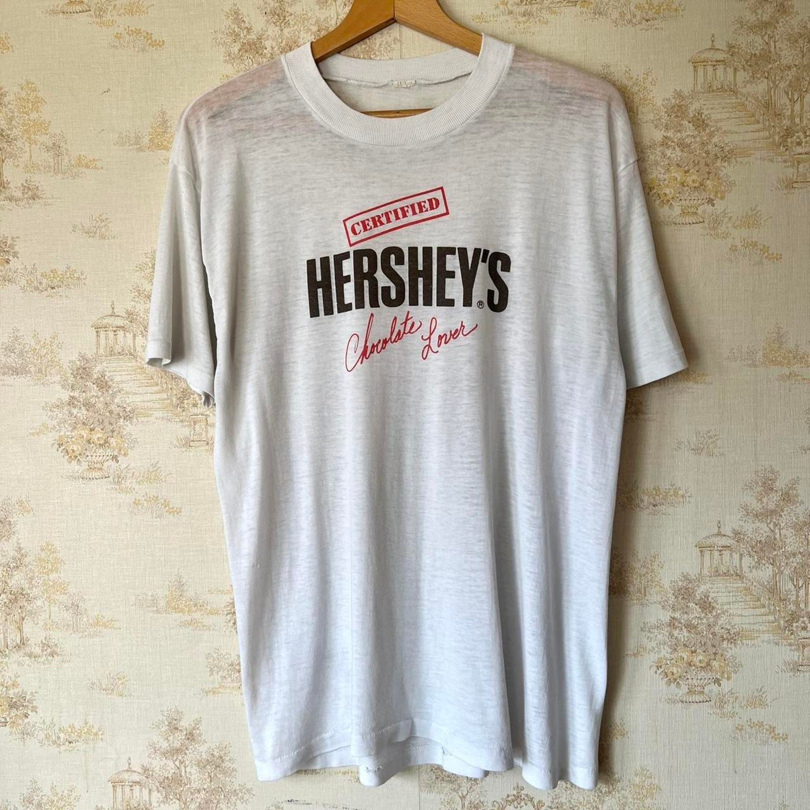 Vintage 1980s Hershey's T-Shirt | Chocolate Lover Threadbare Promo | L gallery