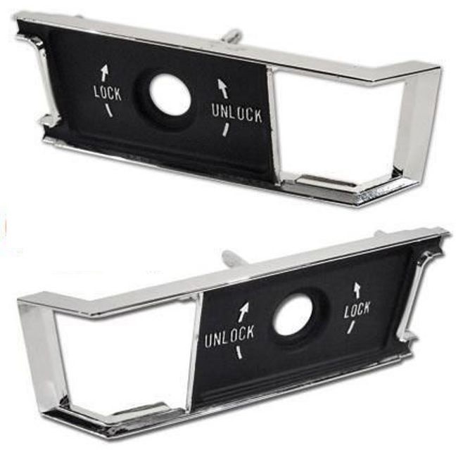68-77 C3 Corvette  Door Handle & Insert Plates/ with lock knobs (Interior)
