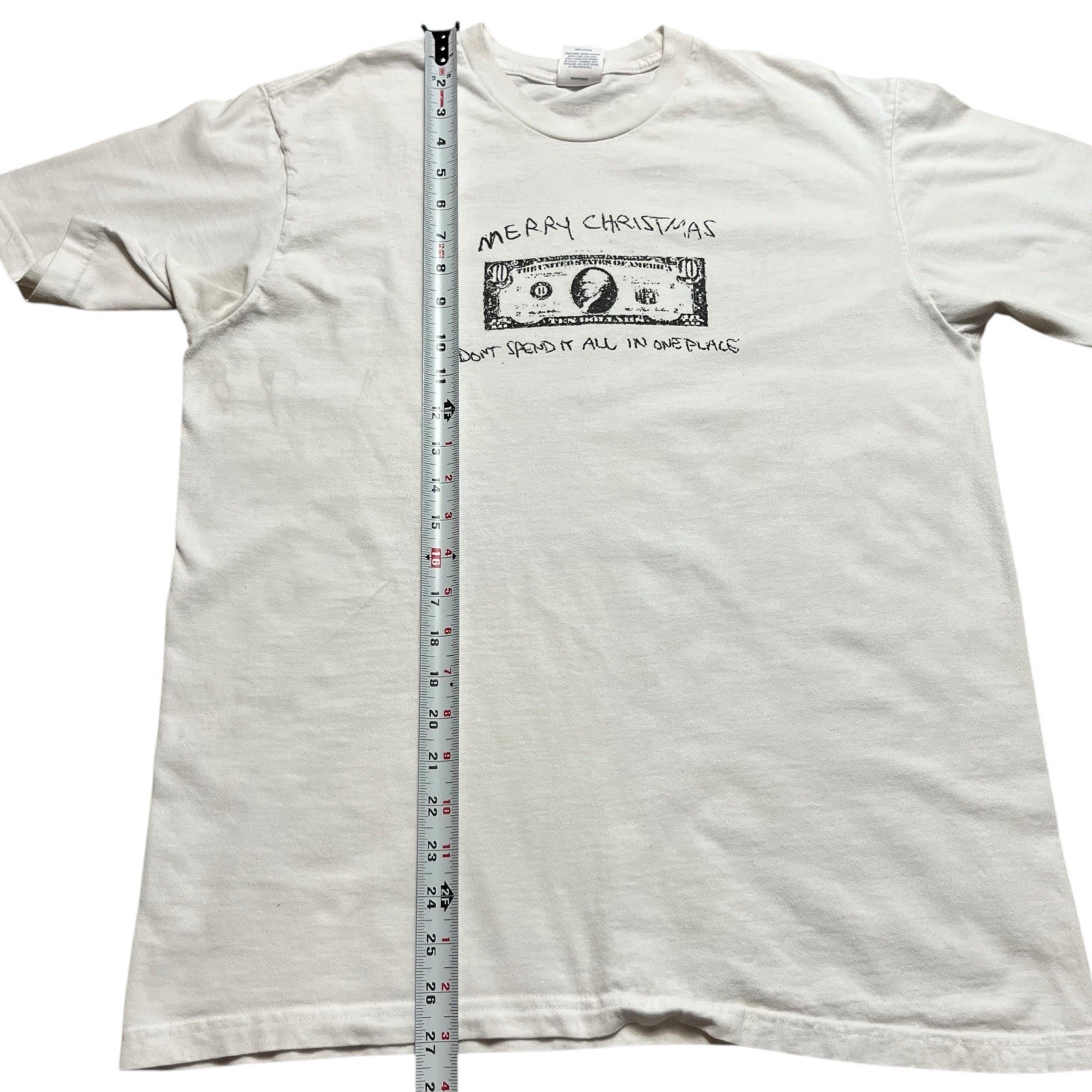 Supreme Merry Christmas 10 Bucks Shirt Size Medium Streetwear Skate Hype White gallery