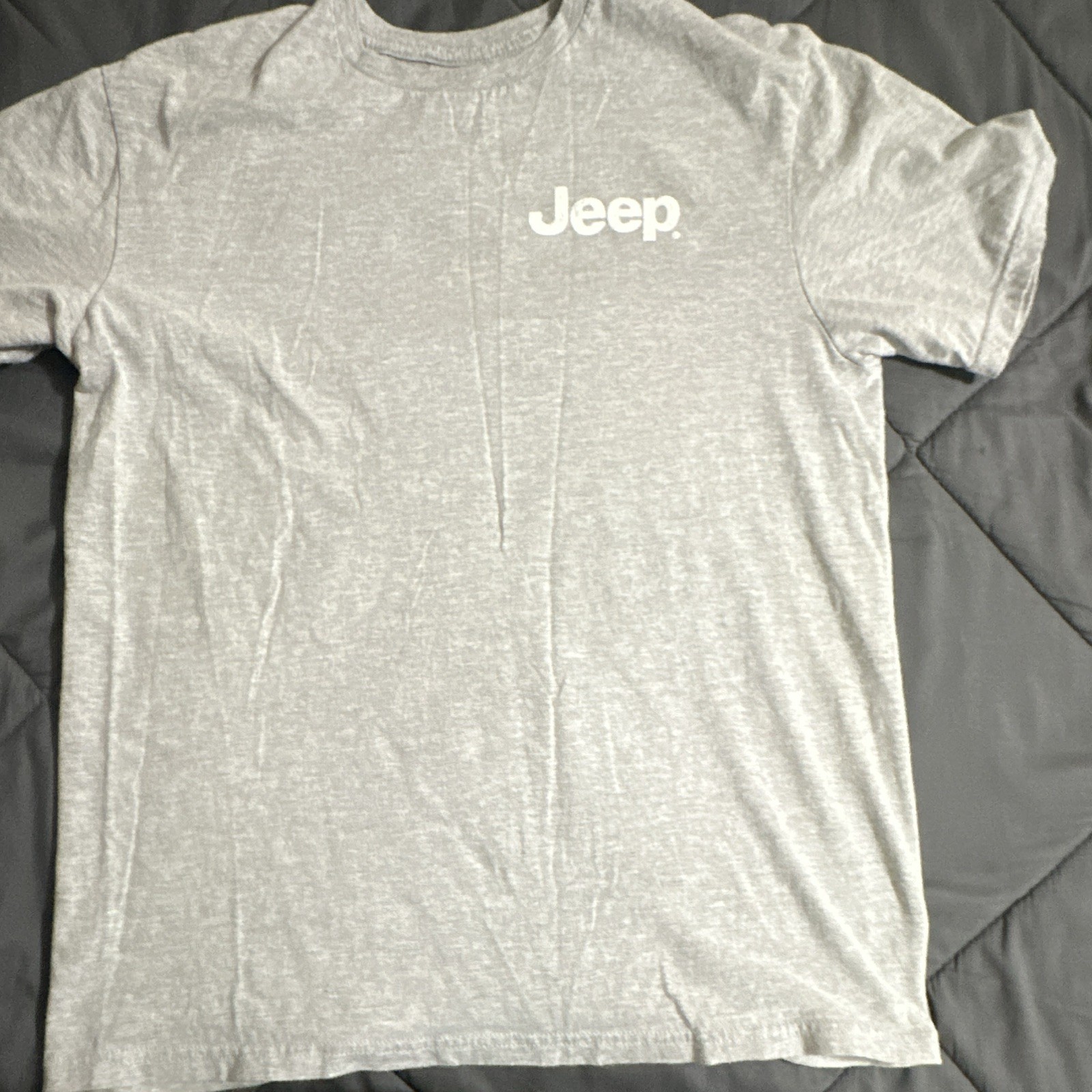 Jeep Men's Gray "An American Tradition" Graphic Logo T-Shirt Crew Neck Medium gallery