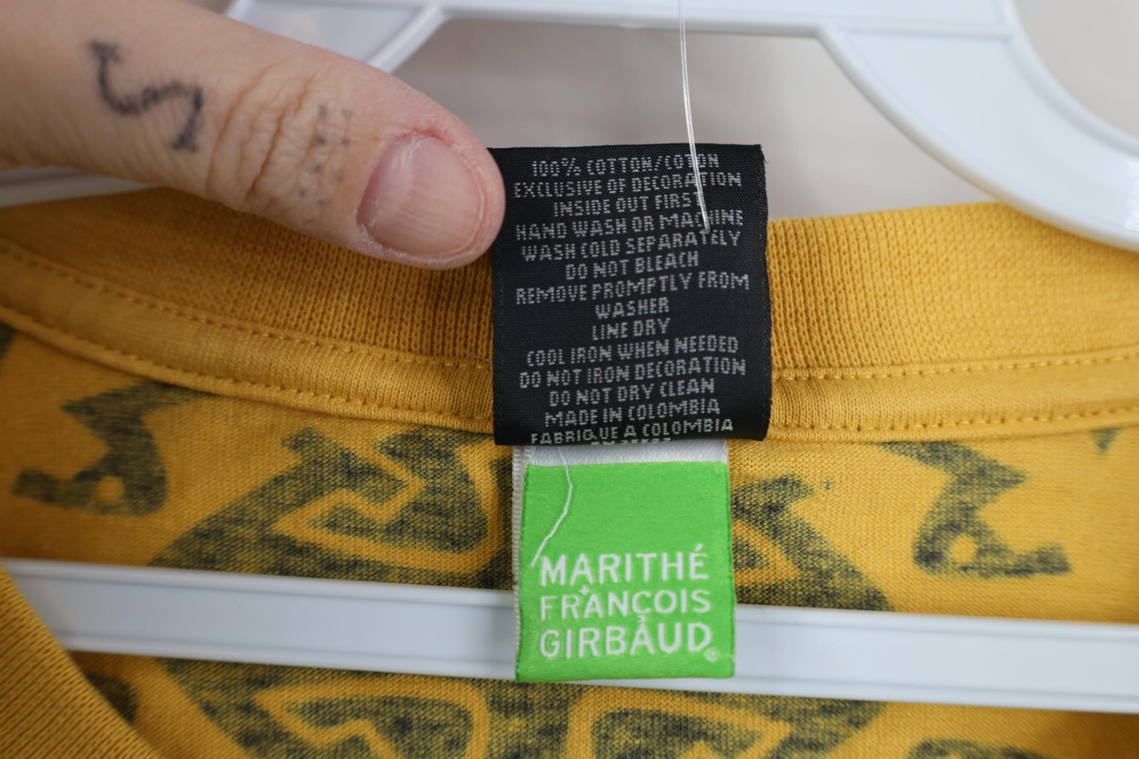 Deadstock Vtg 90s Marithe Francois Girbaud Mens 2XL Geometric Baggy Fit T-Shirt gallery