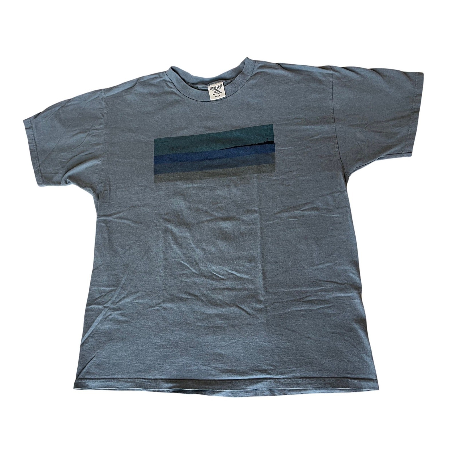 Provincetown, MA Cape Cod Ocean Shoreline T-Shirt Comfort Colors Blue | XL gallery