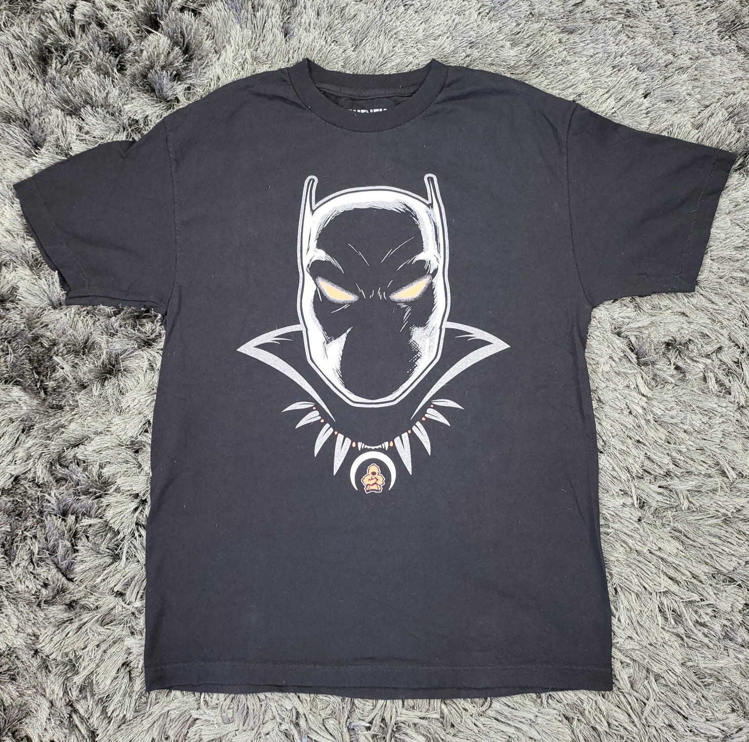 Rufnek T-Shirt Mens Large Black Panther Marvel Short Sleeve Cotton Pullover Logo gallery