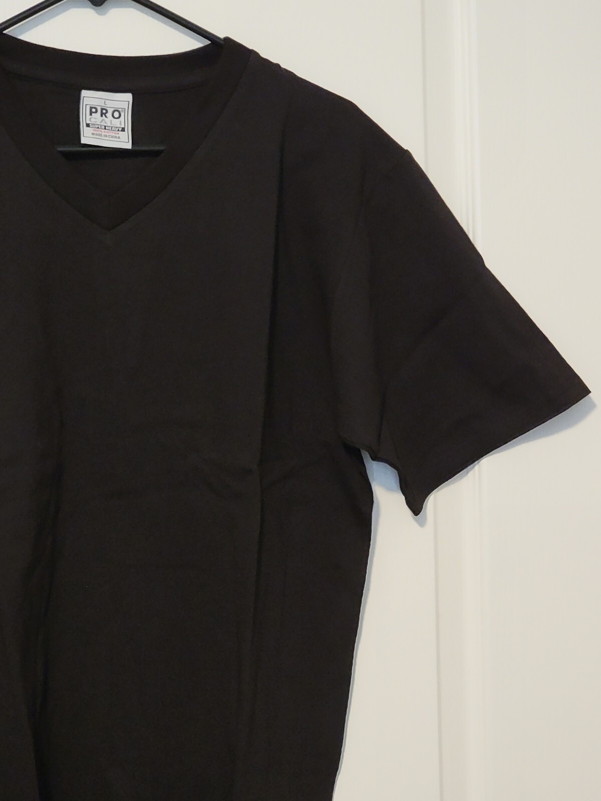 Pro Cali Plain Shirt Men's Size Medium Heavy Duty V Neck Short Sleeve Black gallery